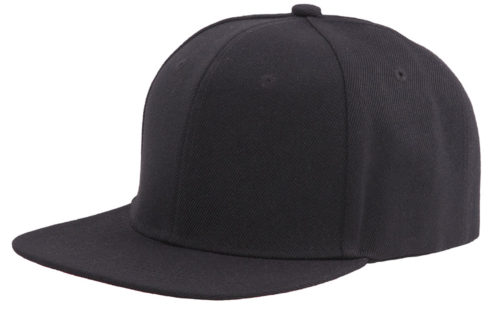 C6715 – Classic 100% Polyester Acrylic Flat Peak Snapback with plastic snap adjuster