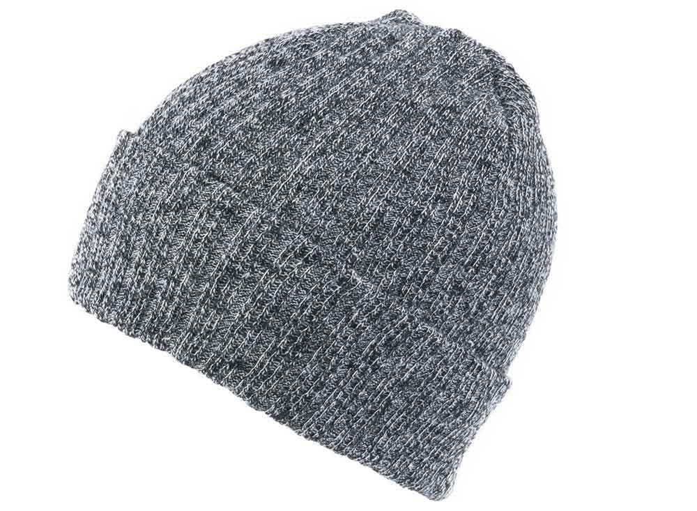 S0009 - 100% Acrylic Ribbed Knit Beanie with Turn-up - Search Caps